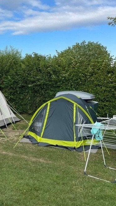 Bijzet tentje Milos 3, Caravans en Kamperen, Ophalen of Verzenden, Zo goed als nieuw, Tot en met 3