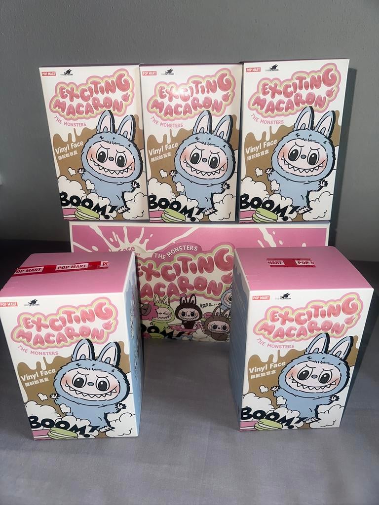 Pop Mart Labubu The Monsters Exciting Macaron Vinyl Face, Ophalen of Verzenden, Nieuw