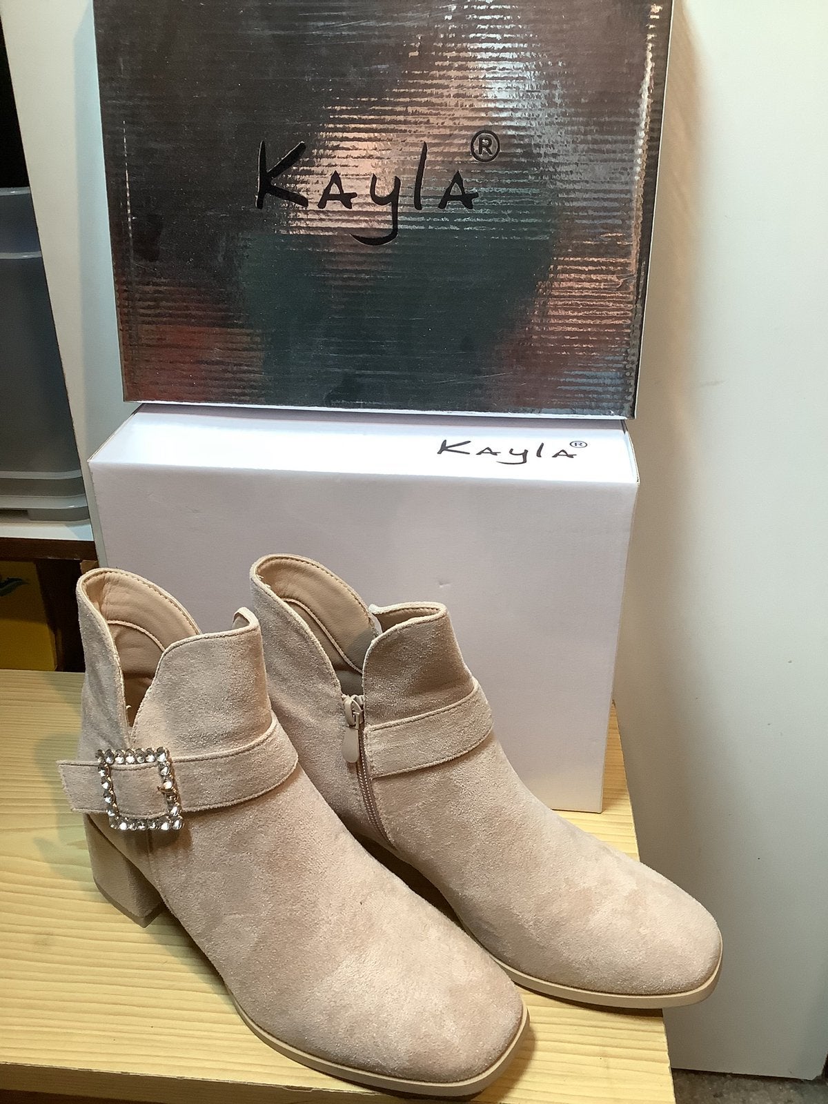 Enkel Laarsjes KAYLA mt 40 (Nieuw, Beige, Lage of Enkellaarzen, Nieuw, Ophalen of Verzenden