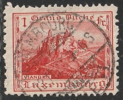 Luxemburg 1921 134 Slot Vianden, Gest, Ophalen of Verzenden, Luxemburg, Gestempeld
