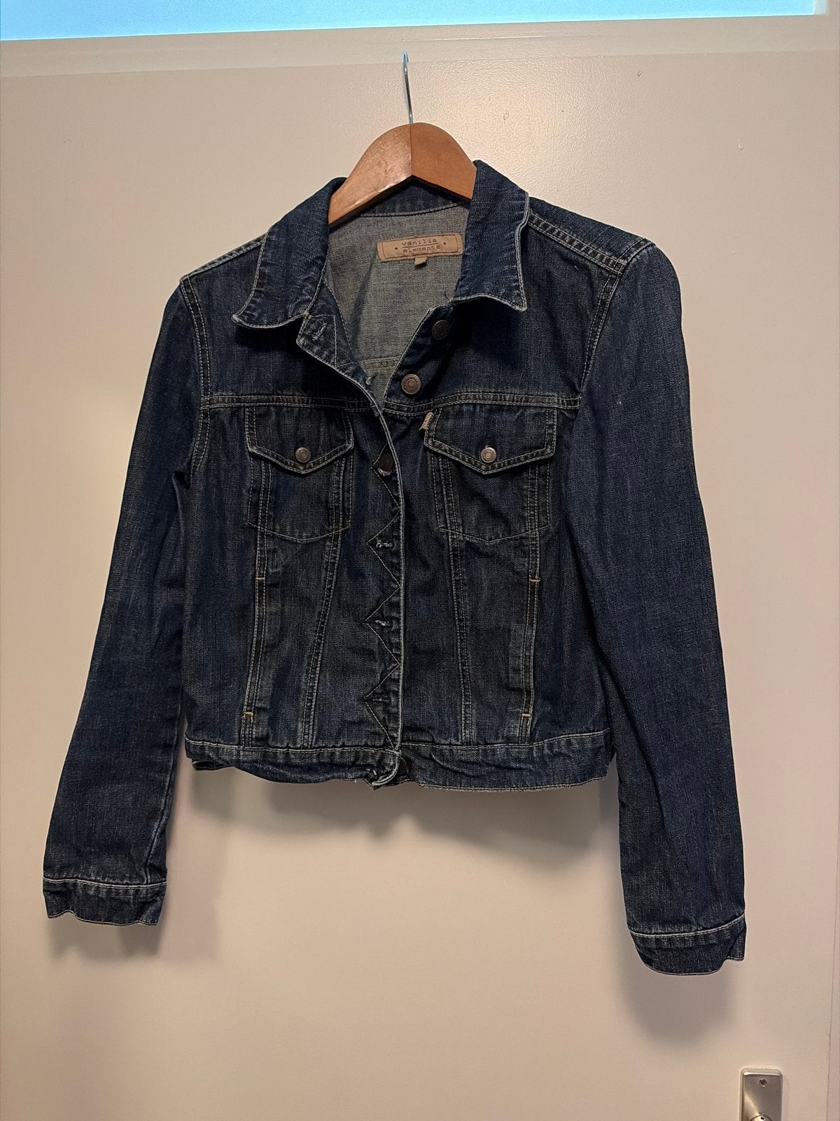 Spijkerjas maat M, Ophalen of Verzenden, Gedragen, Maat 38/40 (M), Blauw