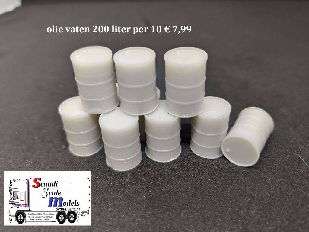 vaten 200 liter schaal 1op 50, Ophalen of Verzenden, Nieuw, Bus of Vrachtwagen, Overige merken