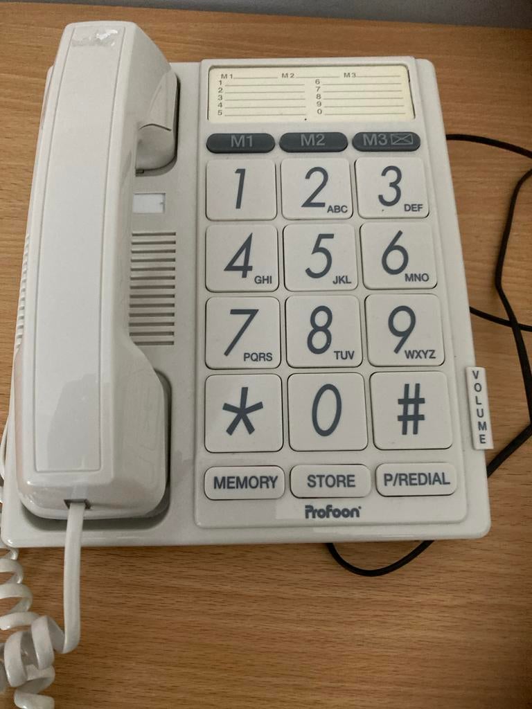 Profoon vaste telefoon met grote toetsen, Ophalen of Verzenden, Zo goed als nieuw, 1 handset