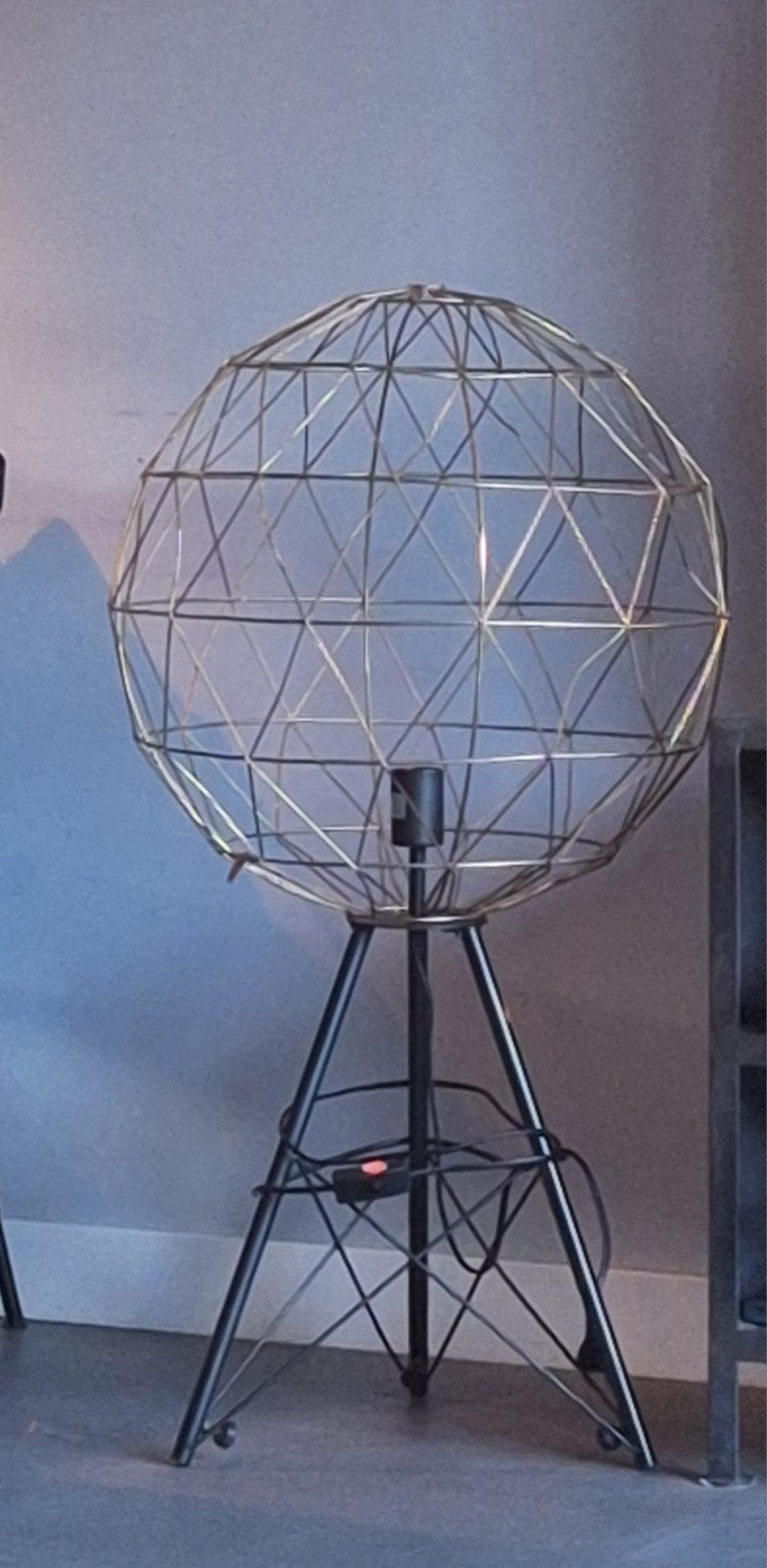 riverdale Grote metalen bol lamp op statief - Modern design, Ophalen, Gebruikt, Modern, Industrieel, E27 (groot)
