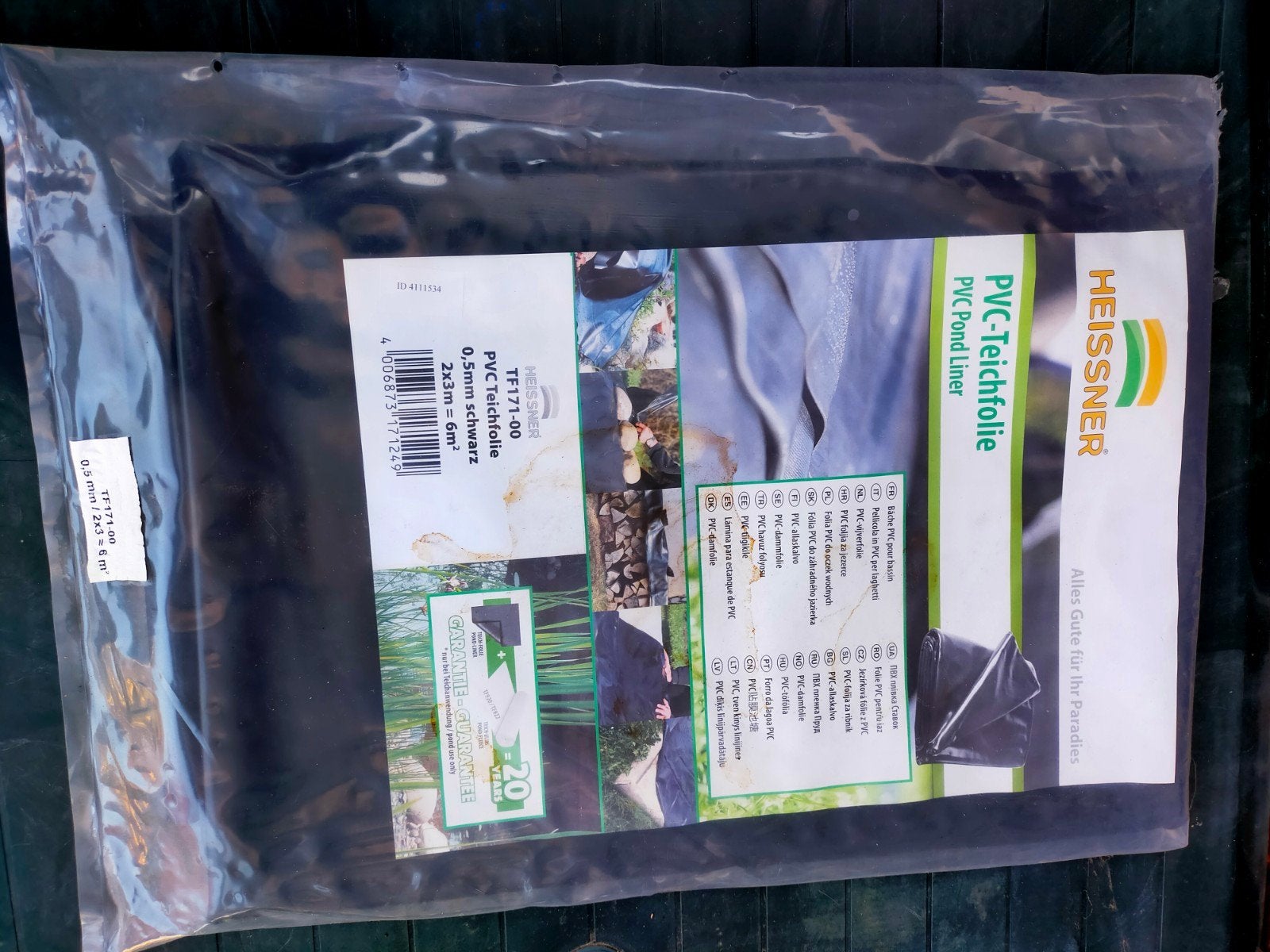 Heissner vijverfolie en vliesdoek set - 2x3m, Ophalen, Nieuw