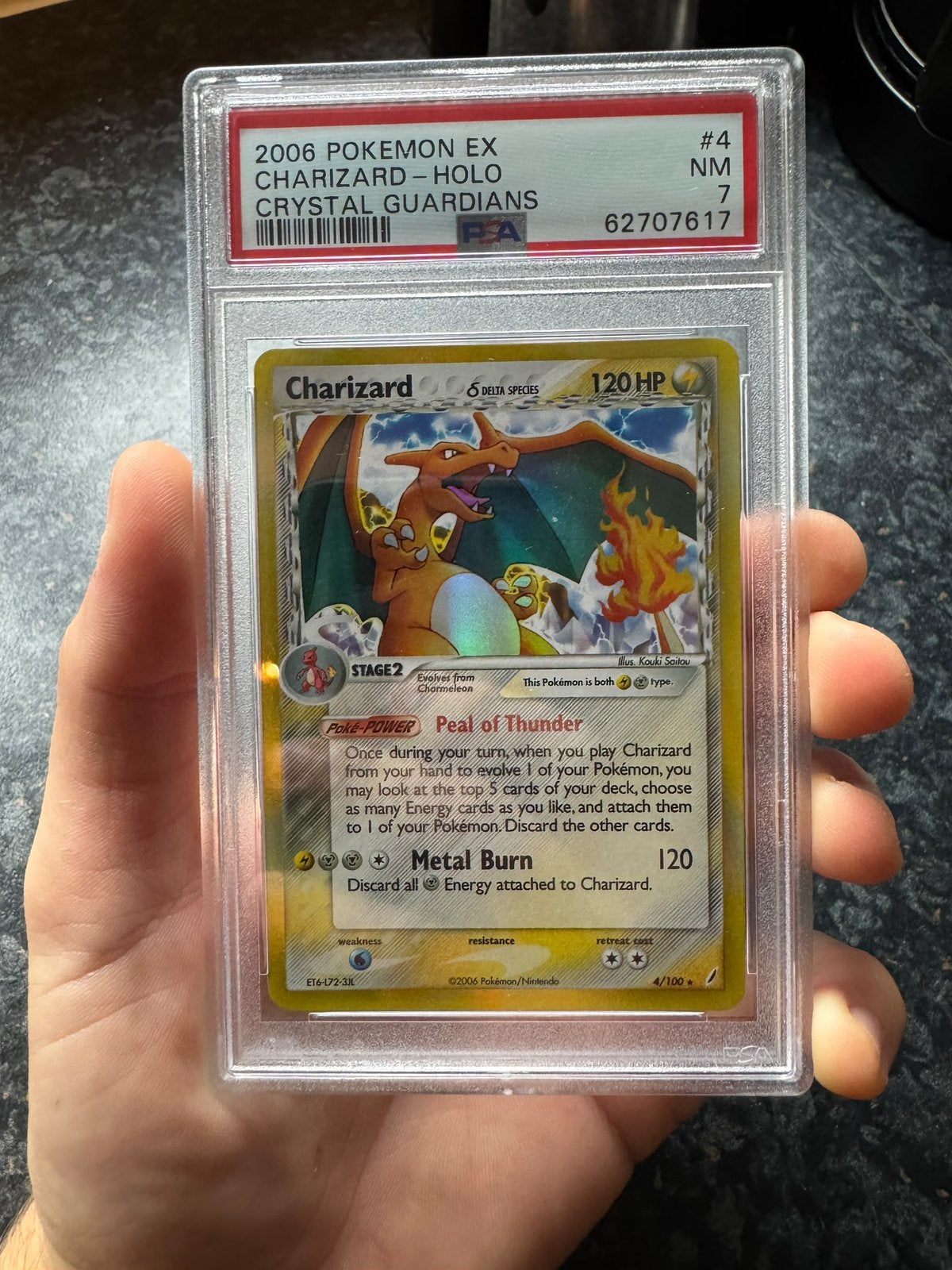 Charizard δ Delta Species (CG 4) PSA 7, Ophalen of Verzenden, Nieuw, Losse kaart