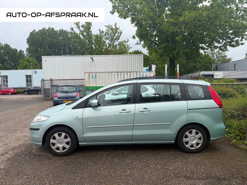 Mazda 5 2.0 Active 7p. Navi Export camera, Voorwielaandrijving, Gebruikt, 7 stoelen, Origineel Nederlands