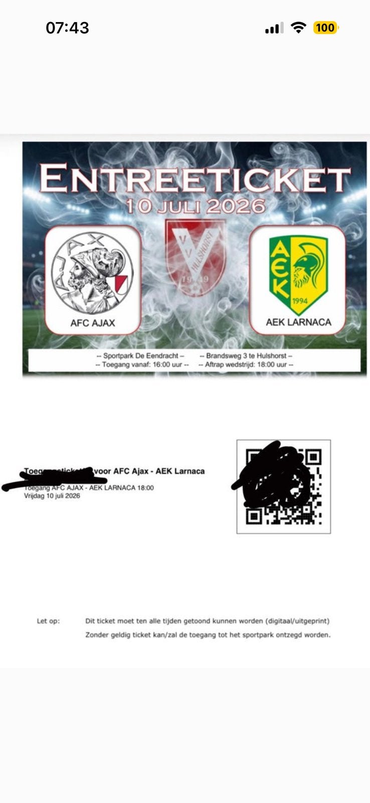 3 kaarten ajax aek larnaca, Tickets en Kaartjes, Sport | Voetbal, Twee personen
