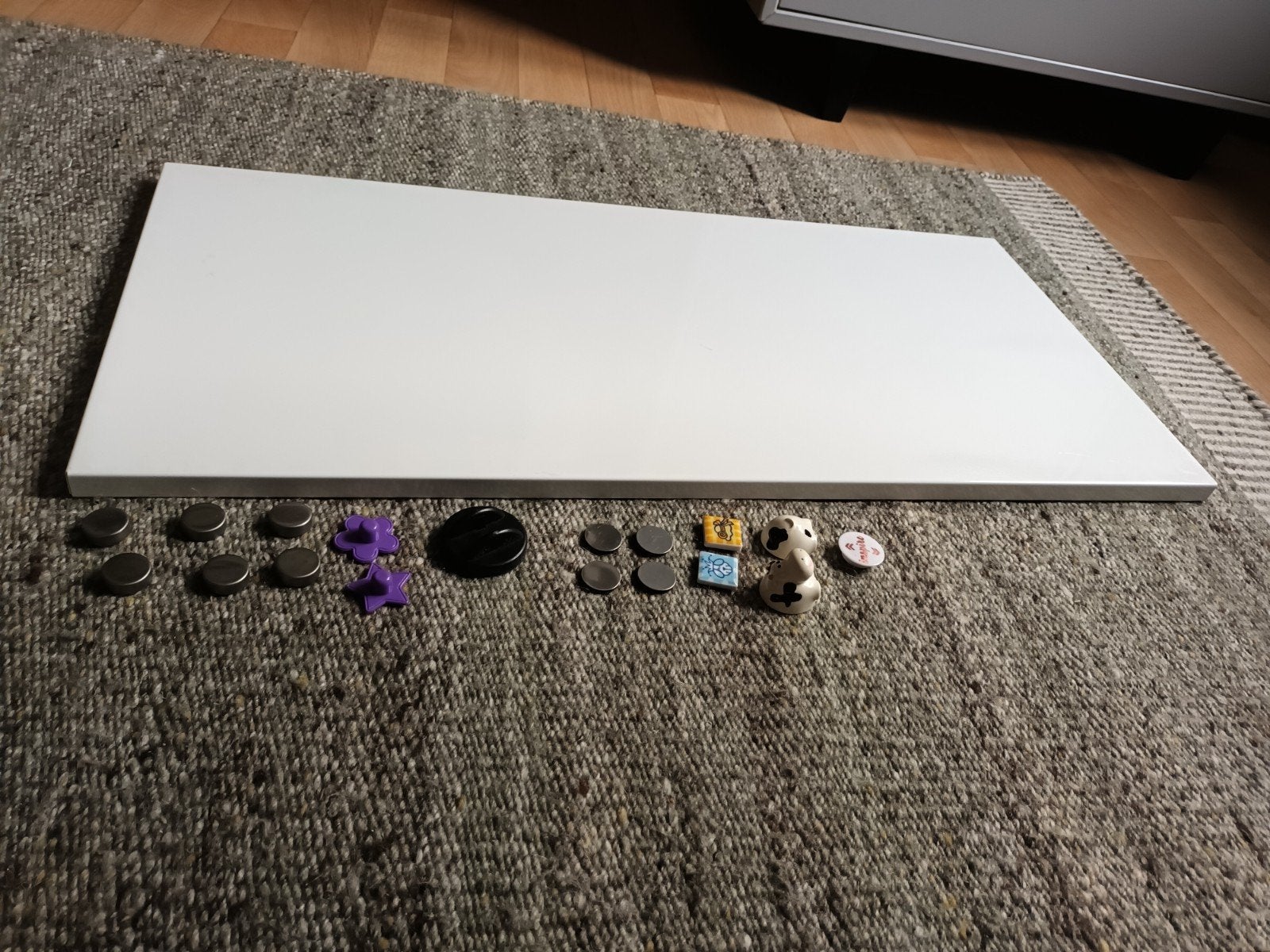 Ikea Spontan wit magneetbord met magneten 37 x 78 cm 37x78, Ophalen, Gebruikt, Magneetbord