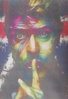Canvas Zeefdruk Doek David Bowie, Antiek en Kunst, Ophalen of Verzenden
