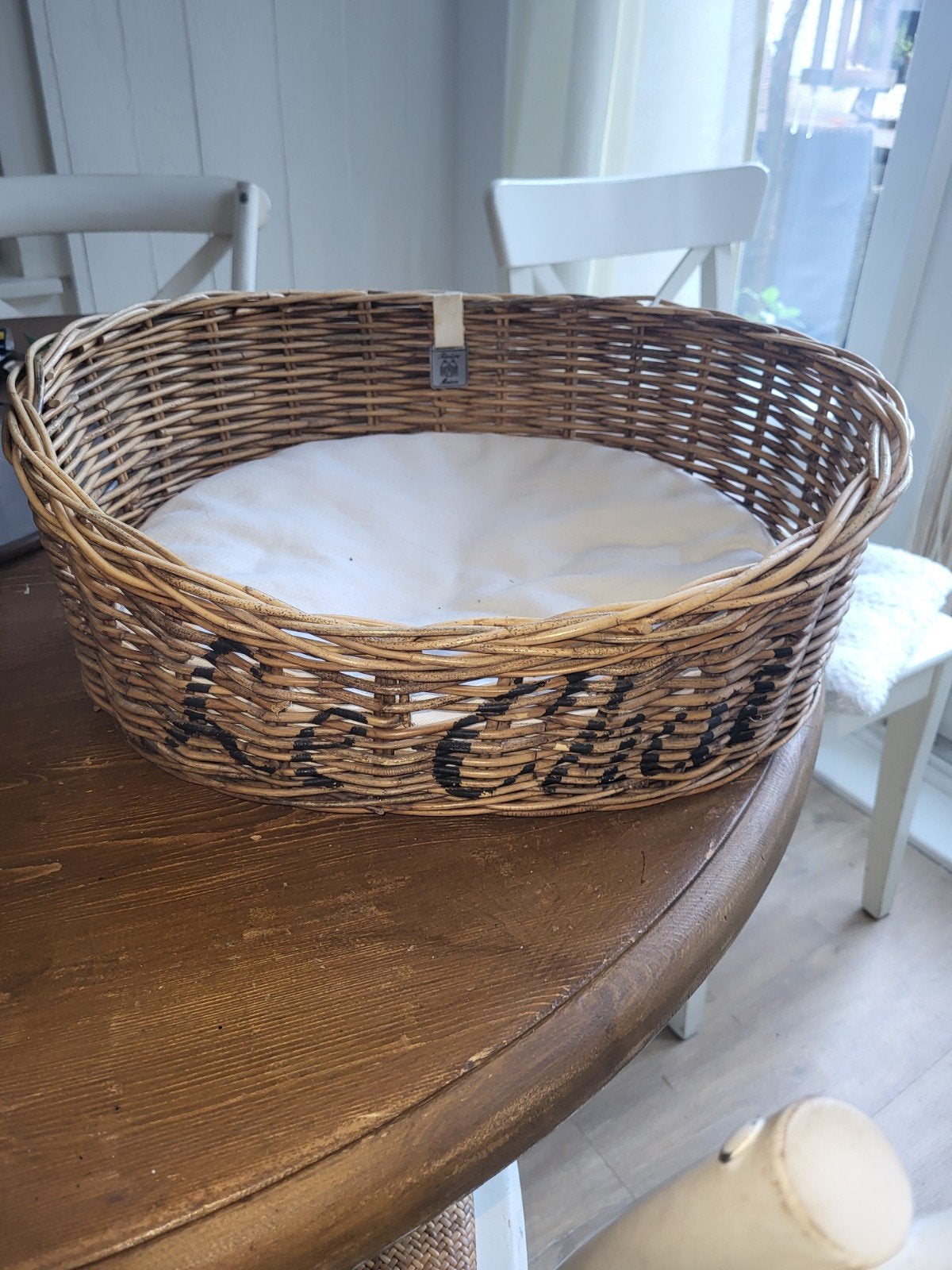 Riviera Maison kattenmand met kussen, Ophalen of Verzenden, Gebruikt, Riet