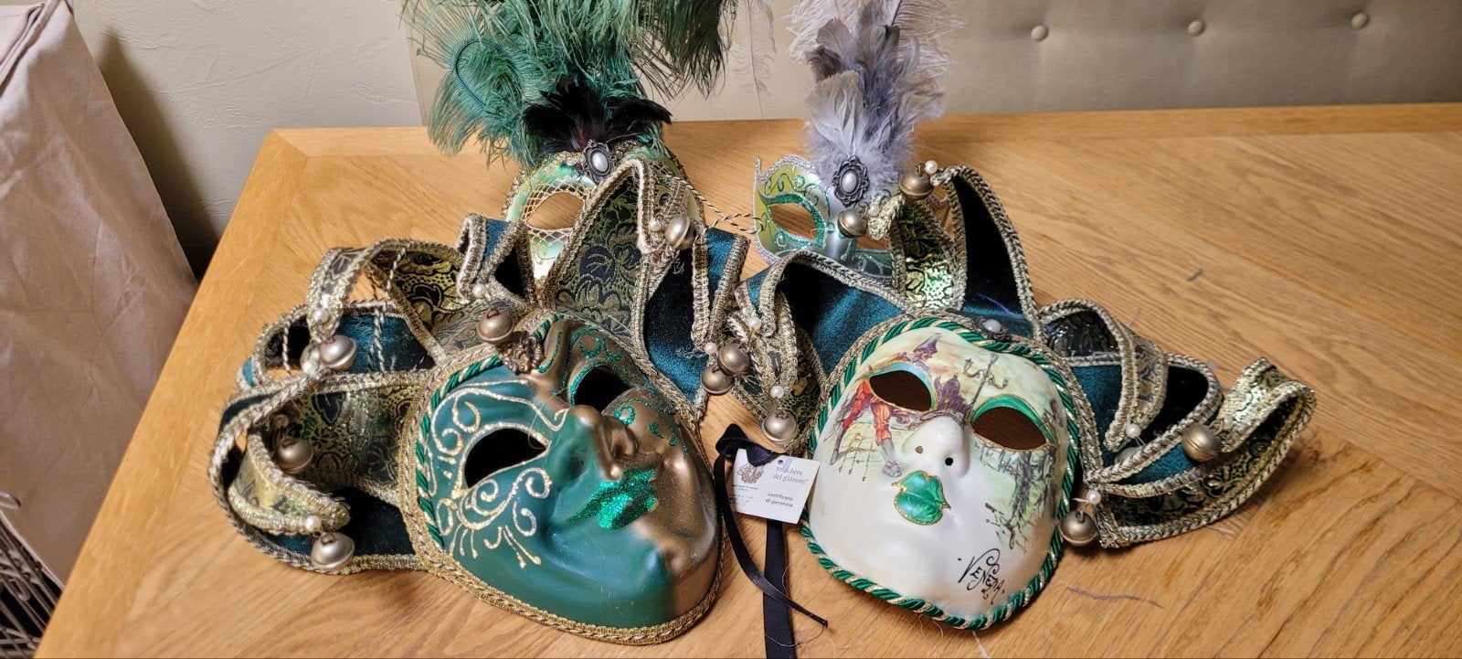Venetiaanse maskers - set van 5, Ophalen of Verzenden