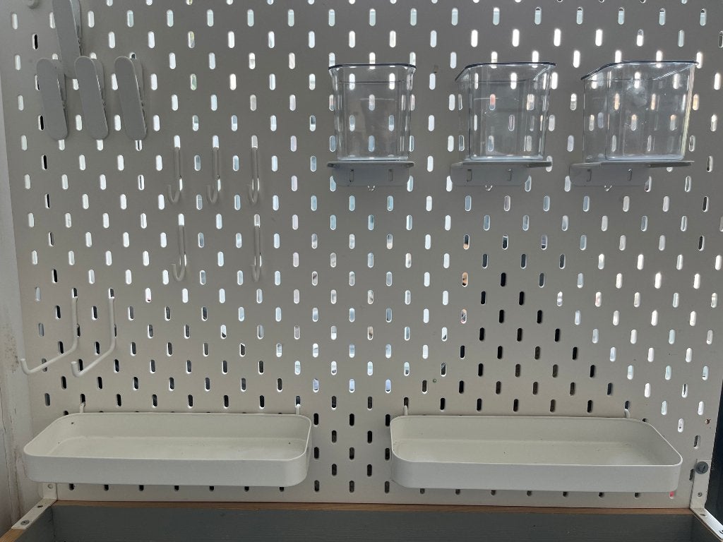Ikea Skadis, Ophangbord met accessoires, Ophalen, Gebruikt