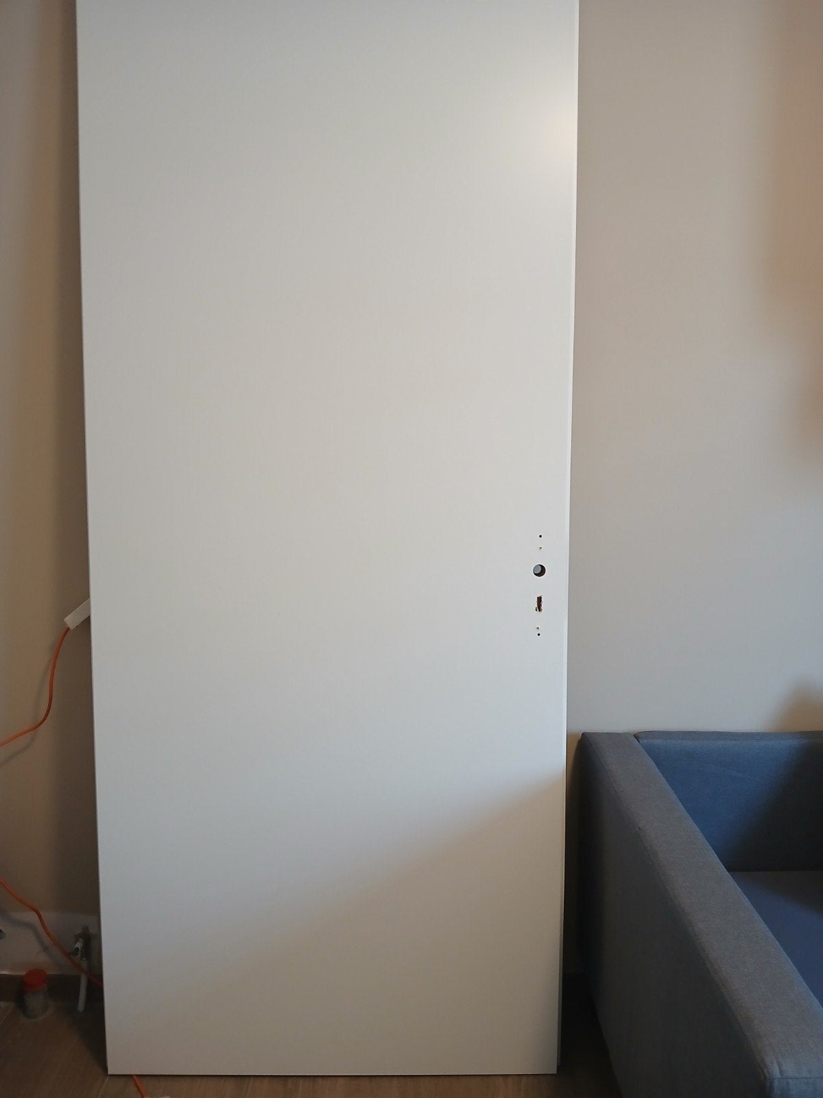 Opdekdeur rechtsdraaiend 93 x 231,5 cm RAL9010, Doe-het-zelf en Verbouw, Deuren en Horren, Ophalen, Binnendeur, 215 cm of meer