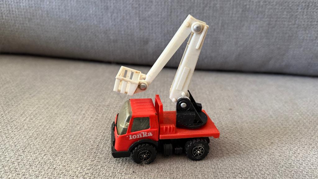 Tonka Speelgoed Brandweerwagen met hoogwerker, Ophalen of Verzenden, Gebruikt