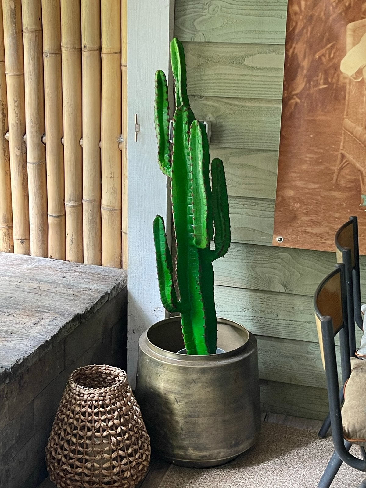 Grote kunstcactus in pot - Realistische decoratie, Ophalen, Binnen, Kunstplant, Kunststof