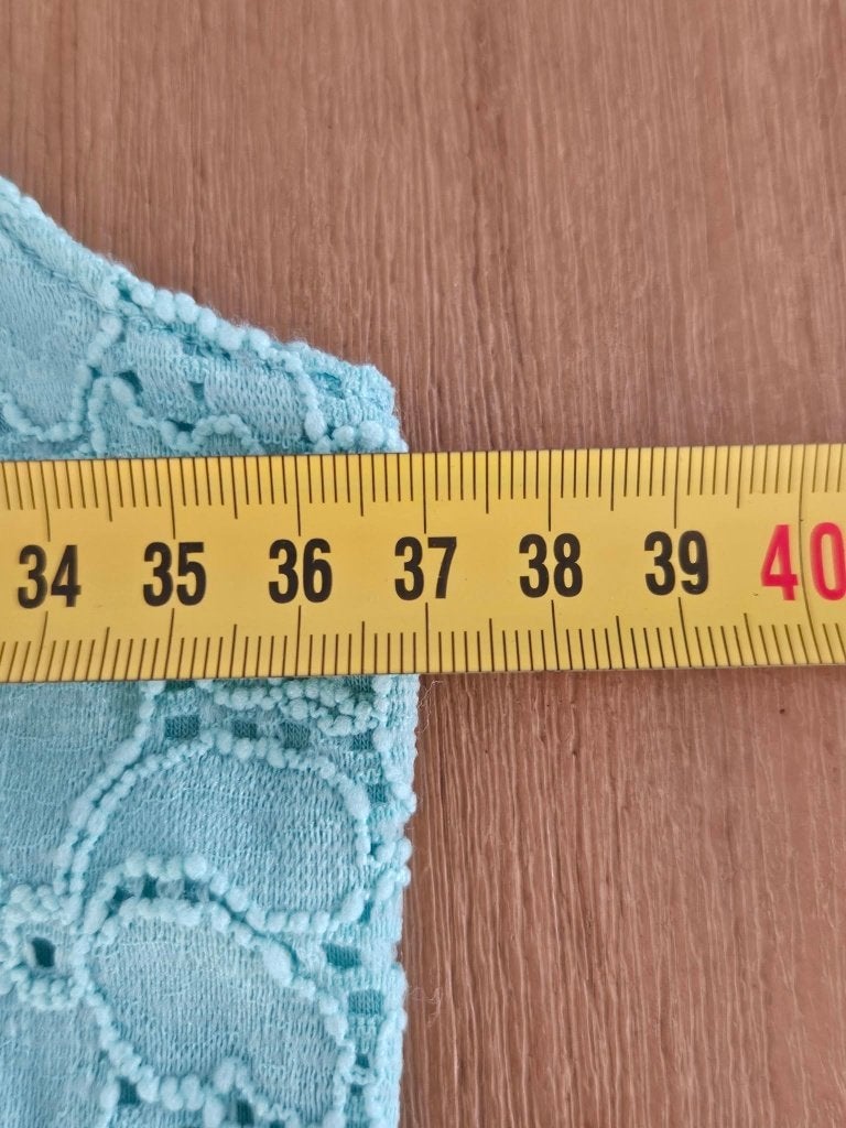 Mouwloze top met kant - Turquoise maat M, Maat 38/40 (M), Overige kleuren, Nieuw, Ophalen of Verzenden