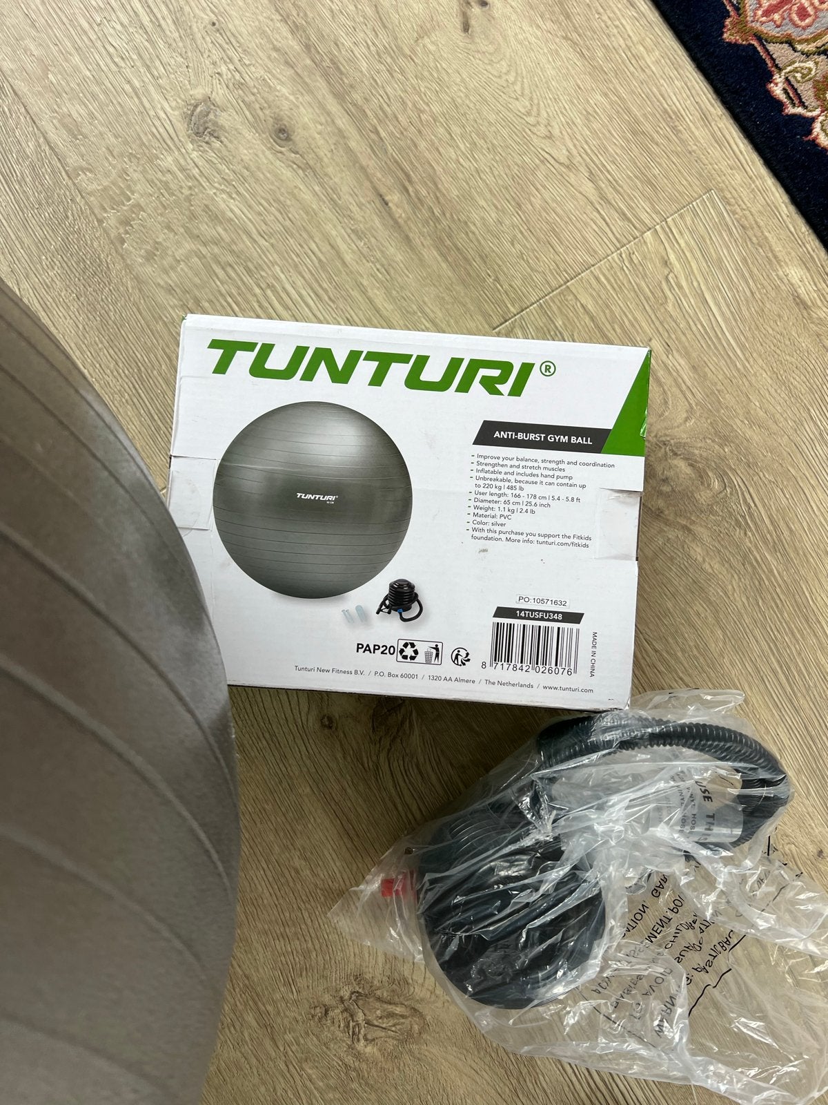 Tunturi Anti-Burst Gymbal / zwangerschapsbal, Ophalen, Zo goed als nieuw, Buik, Fitnessbal