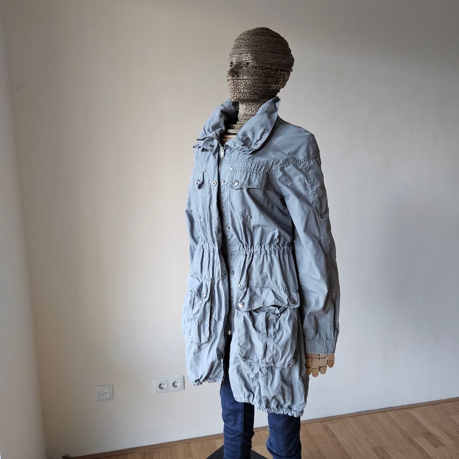 Bonaparte lange canvas parka mt 40, Maat 38/40 (M), Ophalen of Verzenden, Zo goed als nieuw, Grijs