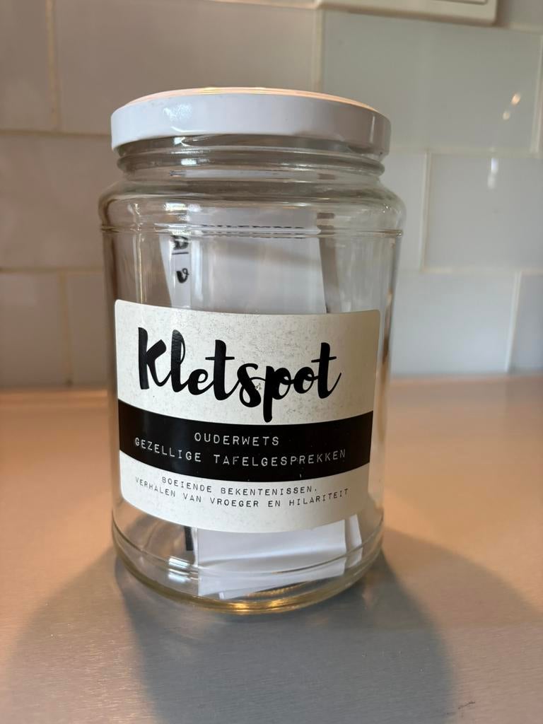 Kletspot ouderwetse gezellige tafelgesprekken, Hobby en Vrije tijd, Gezelschapsspellen | Kaartspellen, Ophalen of Verzenden, Gebruikt