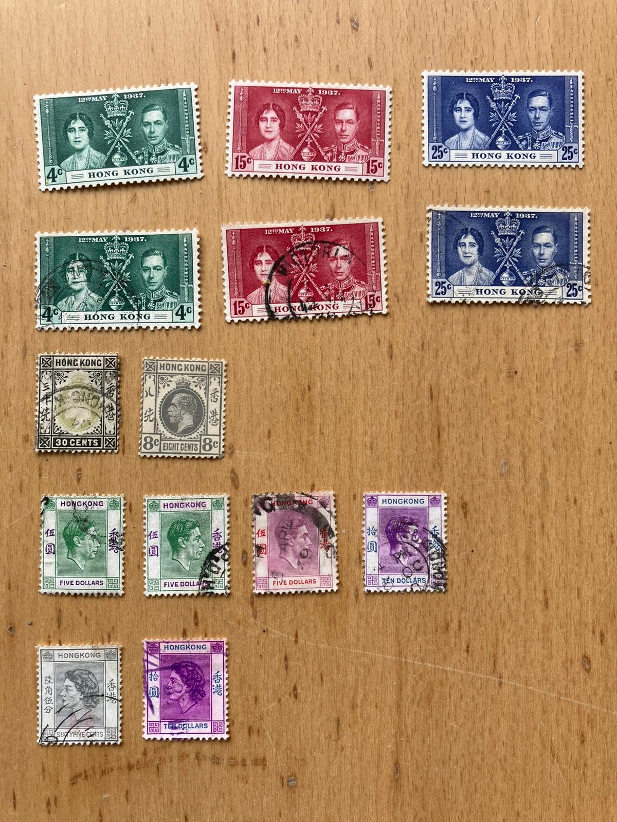 Hong Kong divers oud met hoge waarden van $ 5 en 10, Ophalen of Verzenden, Oost-Azië