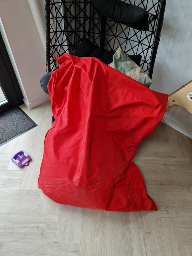 Rode kleine zitzak, Ophalen of Verzenden, Gebruikt, Rood, Zitzak