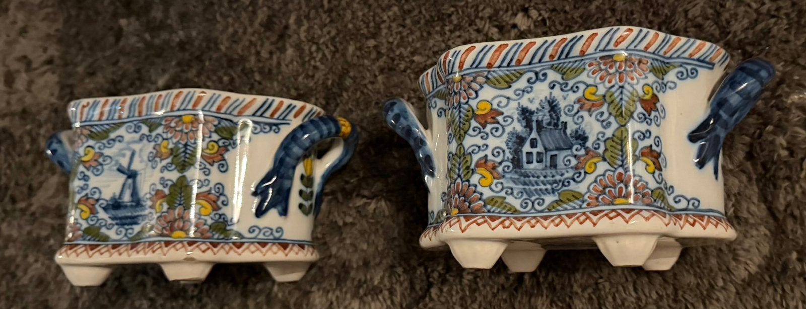 Makkum bloempot 2x, Ophalen of Verzenden