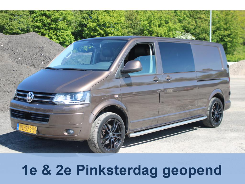 Volkswagen Transporter 2.0 TDI L2H1 DC Comfortline, Auto's, Bestelauto's, Euro 5, Parkeersensor, Gebruikt, Zwart