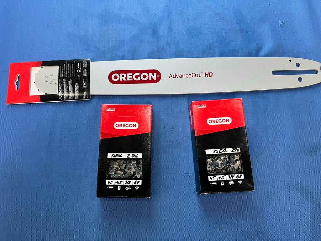 Oregon zaagblad + 2 oregon kettingen nieuw!, Doe-het-zelf en Verbouw, Gereedschap | Zaagmachines, Nieuw, Kettingzaag, Ophalen of Verzenden