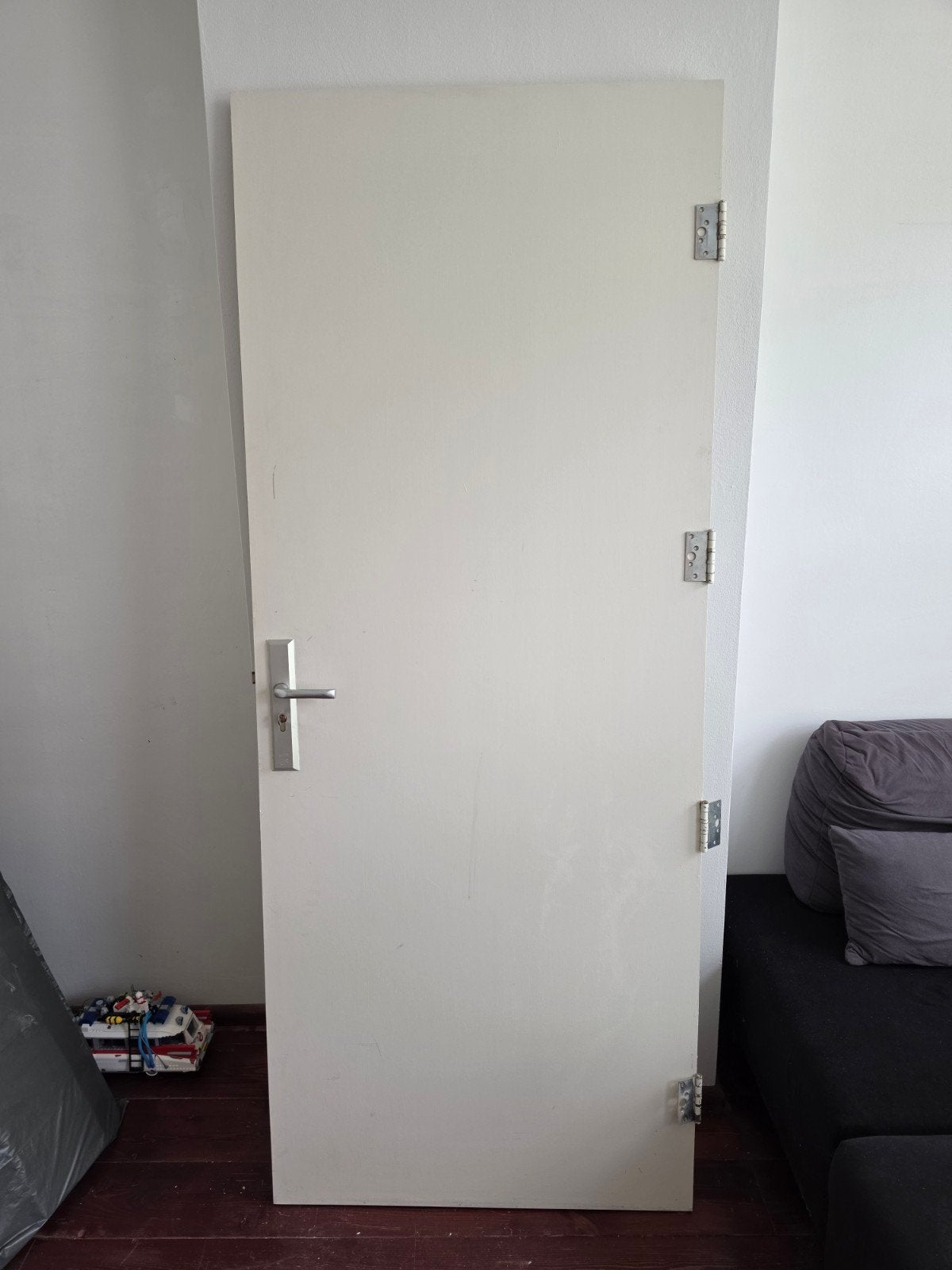 Extra zware branddeur met spiegel en beslag 209x83.5x40, Ophalen, Gebruikt, Binnendeur, 200 tot 215 cm