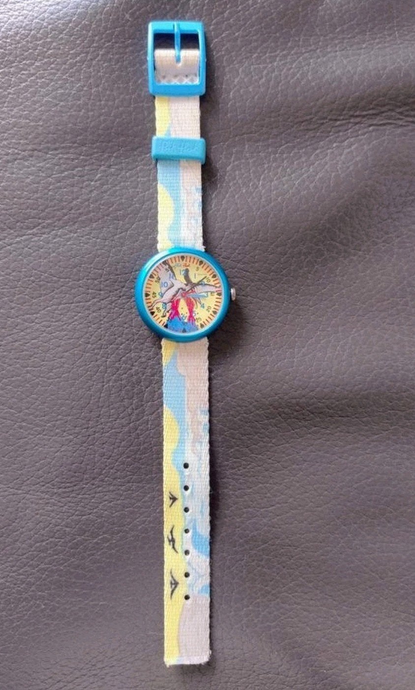 Vintage Flik Flak Dinosaurus Kinderhorloge - Goed Werkend!, Ophalen of Verzenden, Gebruikt, Jongen