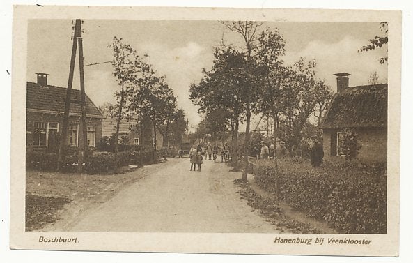 Boschbuurt   Hanenburg bij Veenklooster, Ophalen of Verzenden, 1920 tot 1940, Ongelopen, Friesland