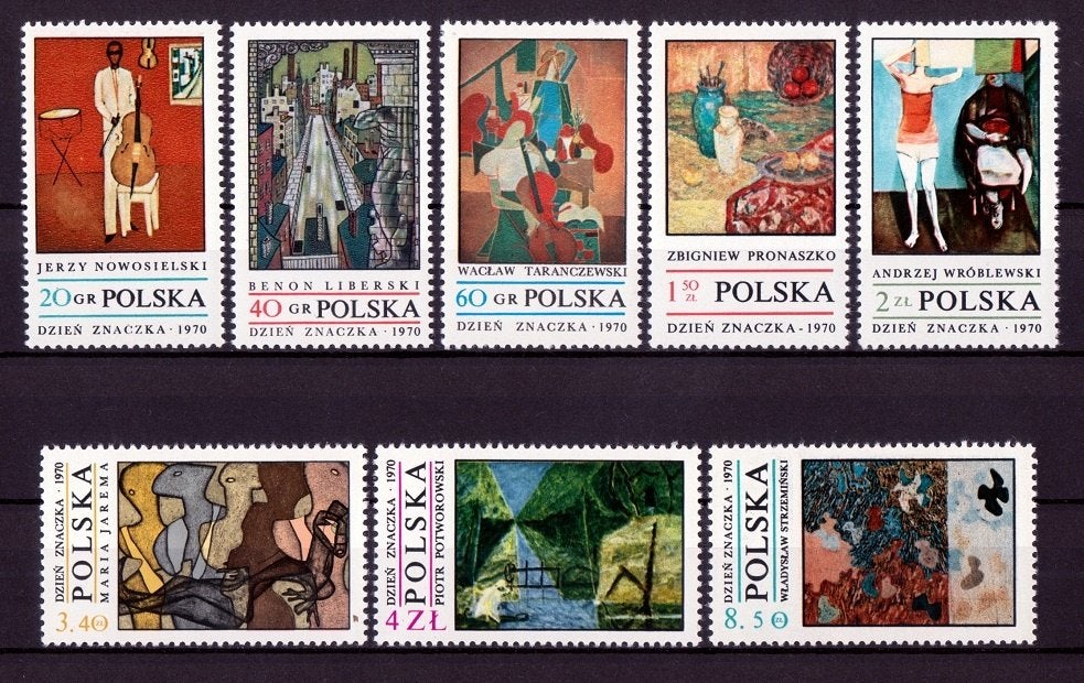 Polen, Kunst, Schilderijen, Mi. 2032-2039 postfris, Verzenden, Polen, Postfris