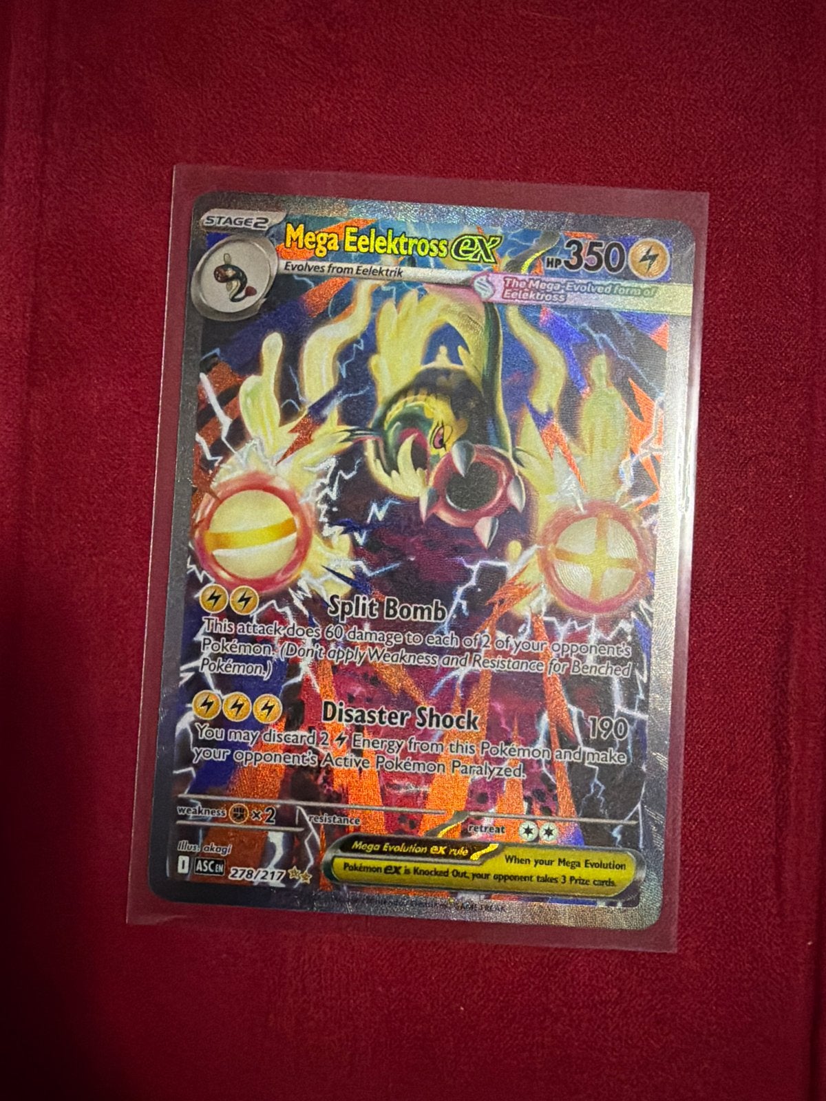 Mega Eelektross EX Pokémon kaart (278/217), Hobby en Vrije tijd, Verzamelkaartspellen | Pokémon, Ophalen of Verzenden, Zo goed als nieuw