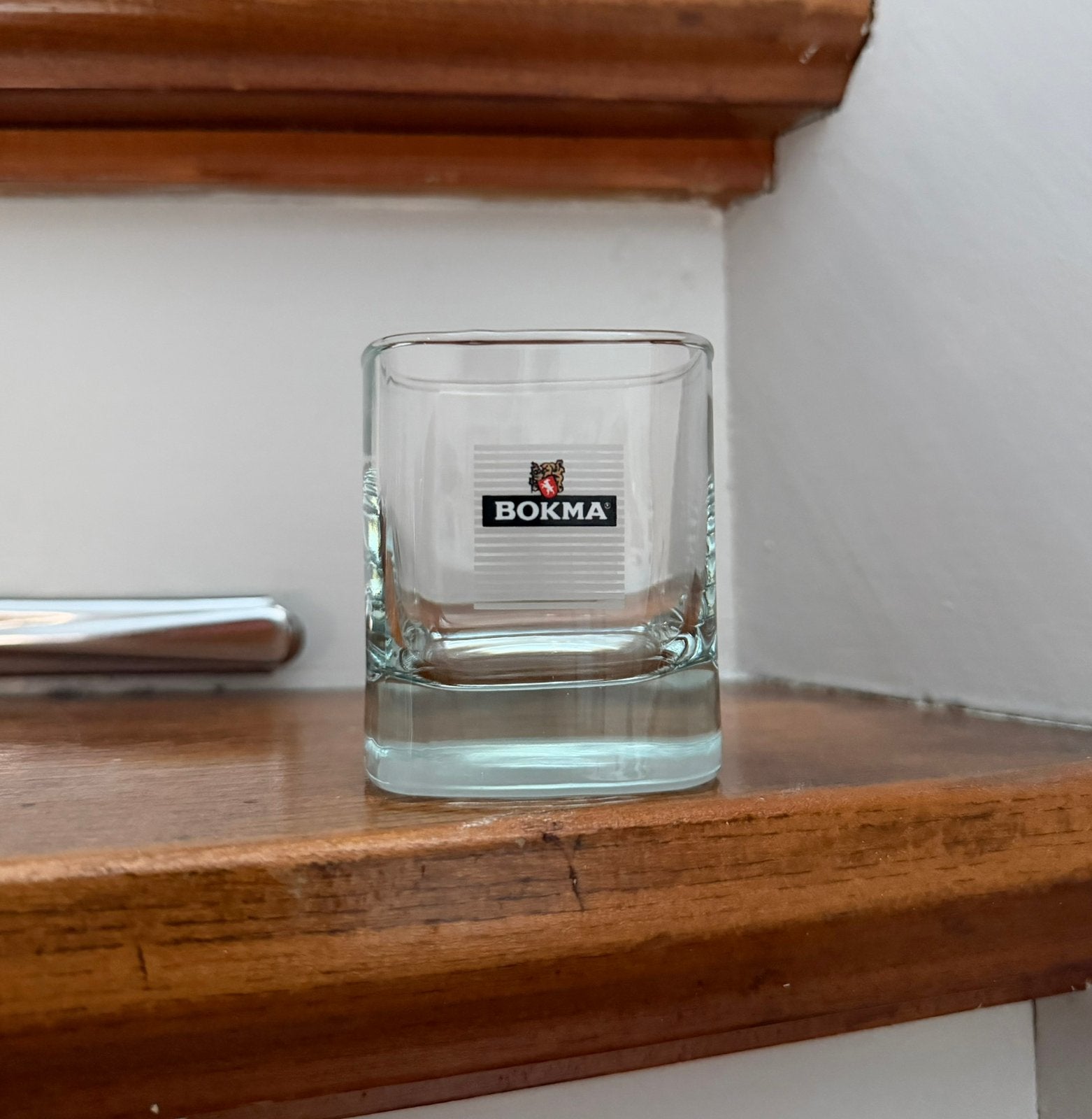 Bokma jenever borrelglas, Verzamelen, Ophalen of Verzenden, Zo goed als nieuw, Borrel- of Shotglas