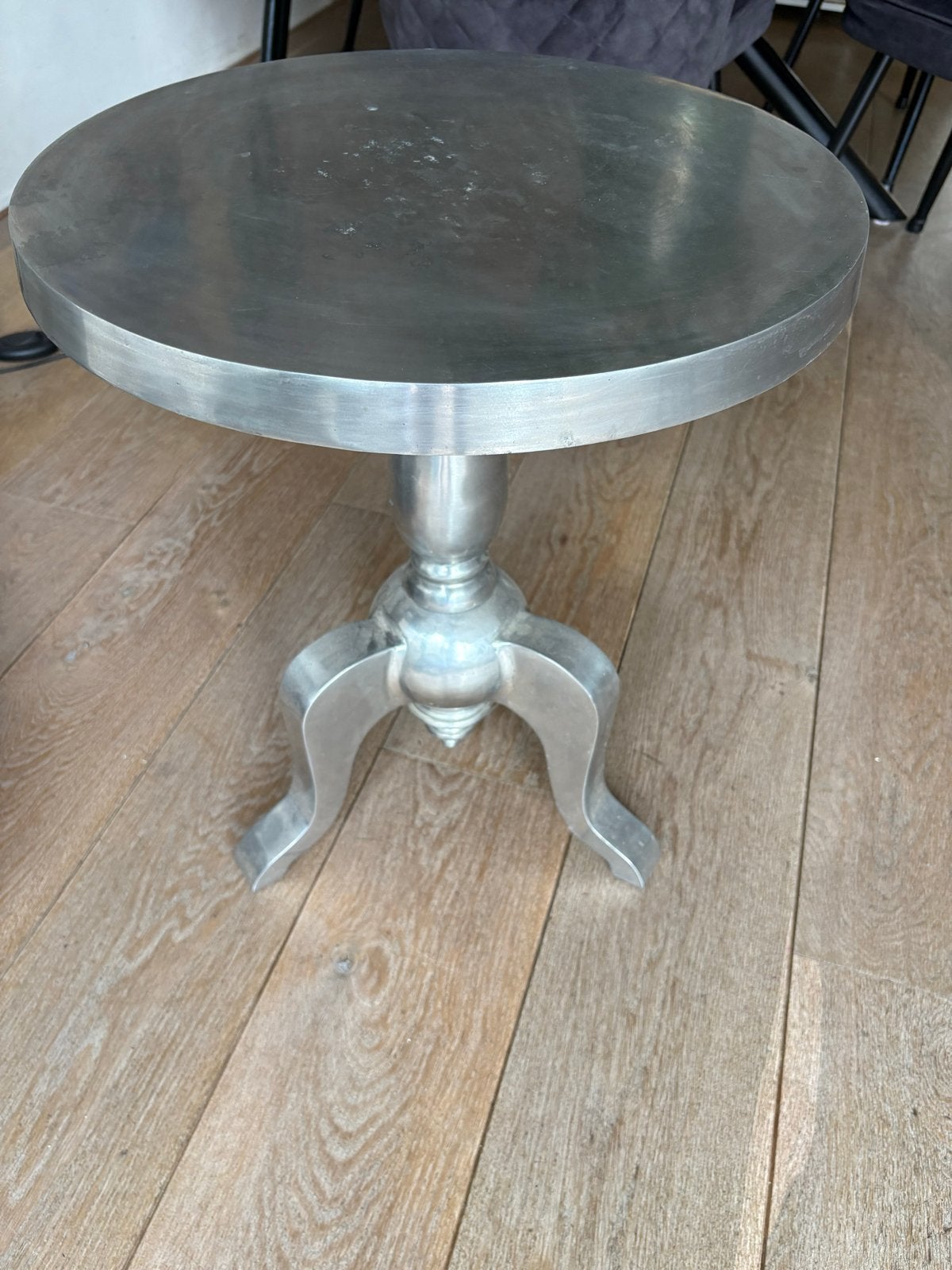 Metalen bijzettafel - LOODS5 - Rond - Industrieel design, Minder dan 55 cm, Gebruikt, Metaal of Aluminium, Rond
