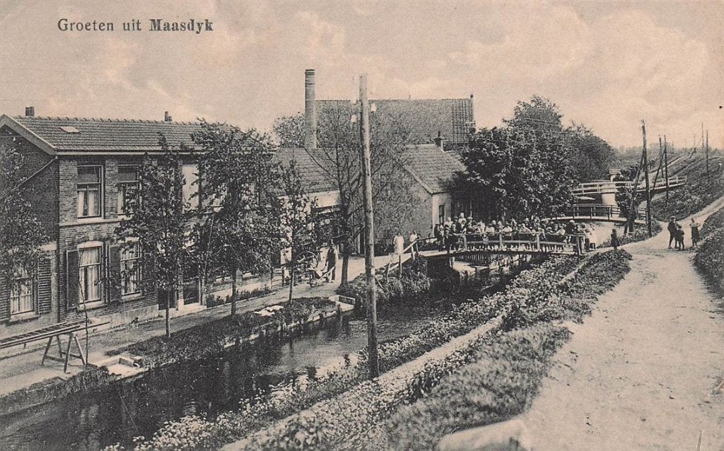 702-430-025 Groeten Uit Maasdijk, Verzamelen, Ansichtkaarten | Nederland, Verzenden, Voor 1920, Zuid-Holland