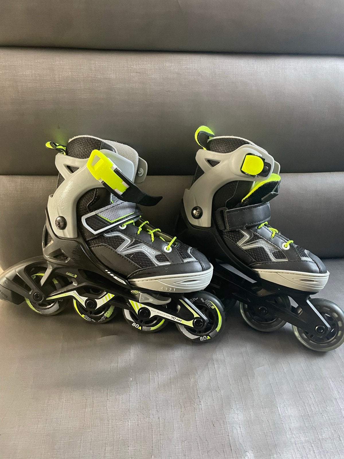 Verstelbare Oxelo inline skates, maat 29-32, Kinderen, Inline skates 4 wielen, Ophalen, Overige merken