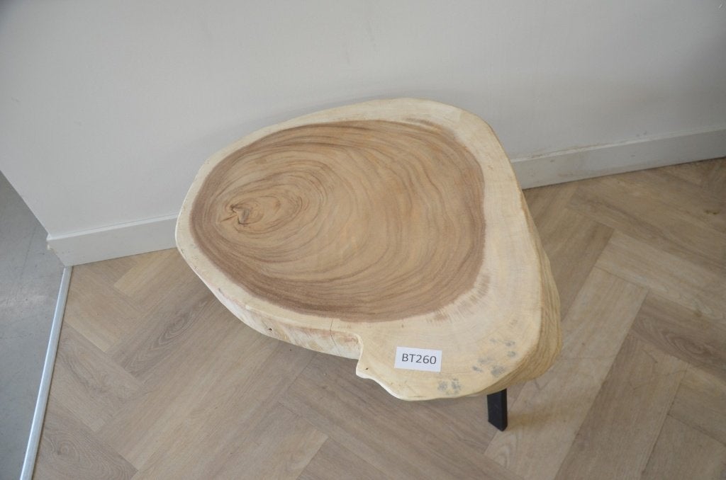 Ronde suar salontafel 66-77 cm BT260, Overige houtsoorten, 50 tot 100 cm, Rond, Nieuw