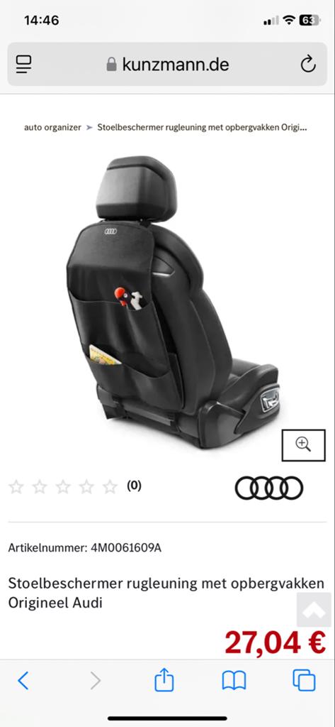 Audi Q3 originele achterbank beschermer met opbergvakken, Ophalen of Verzenden, Nieuw