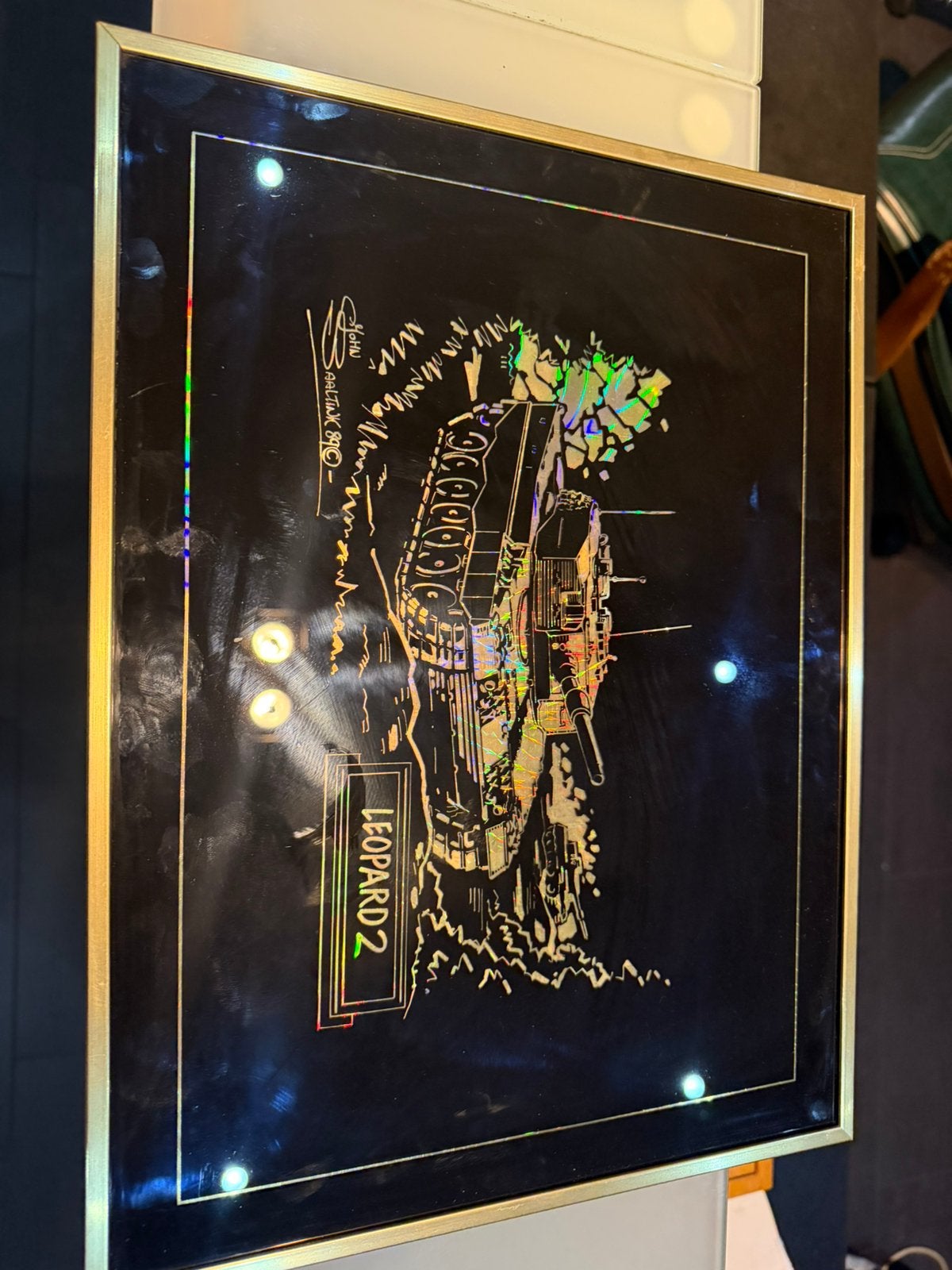 Mooie laserprint van Leopard tank, Ophalen of Verzenden
