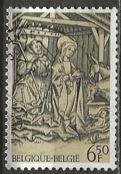 Belgie 4, kerststal, Verzenden, Gestempeld
