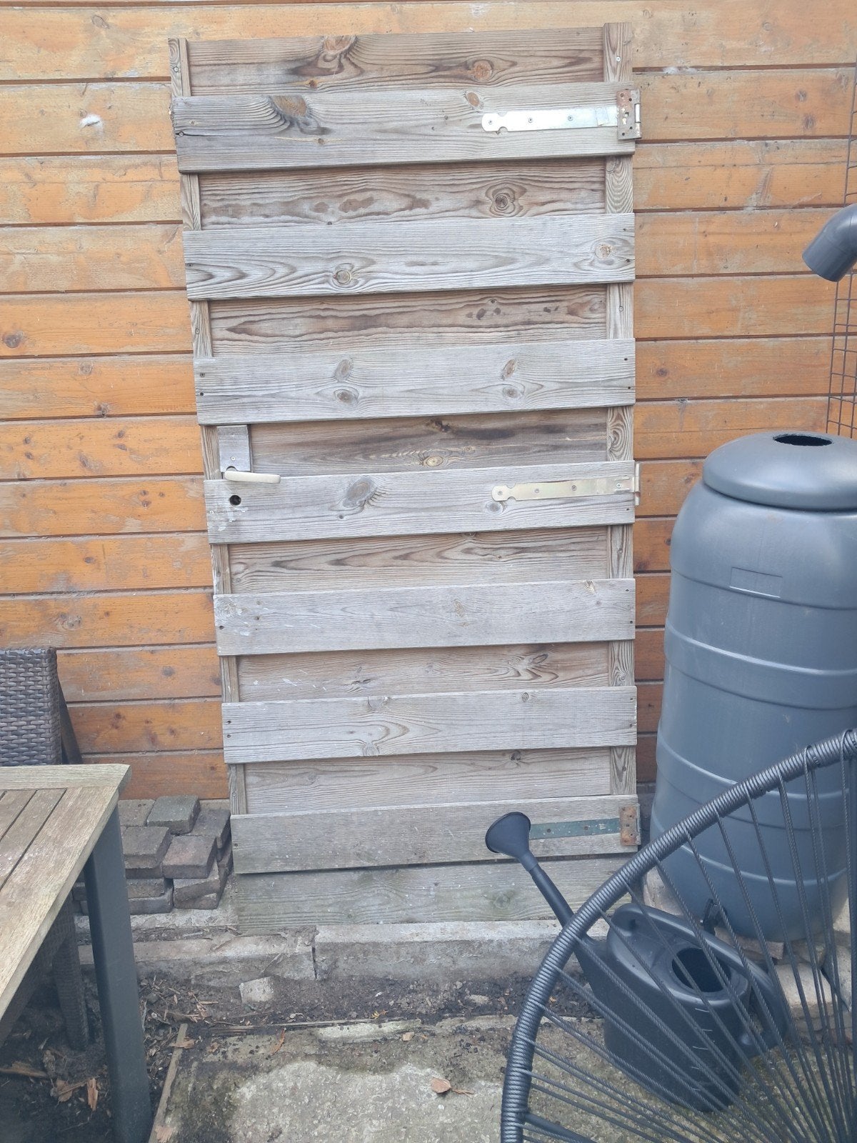 Houten tuinpoort - Gebruikt, Tuin en Terras, Ophalen, Gebruikt, Hout, 150 tot 200 cm