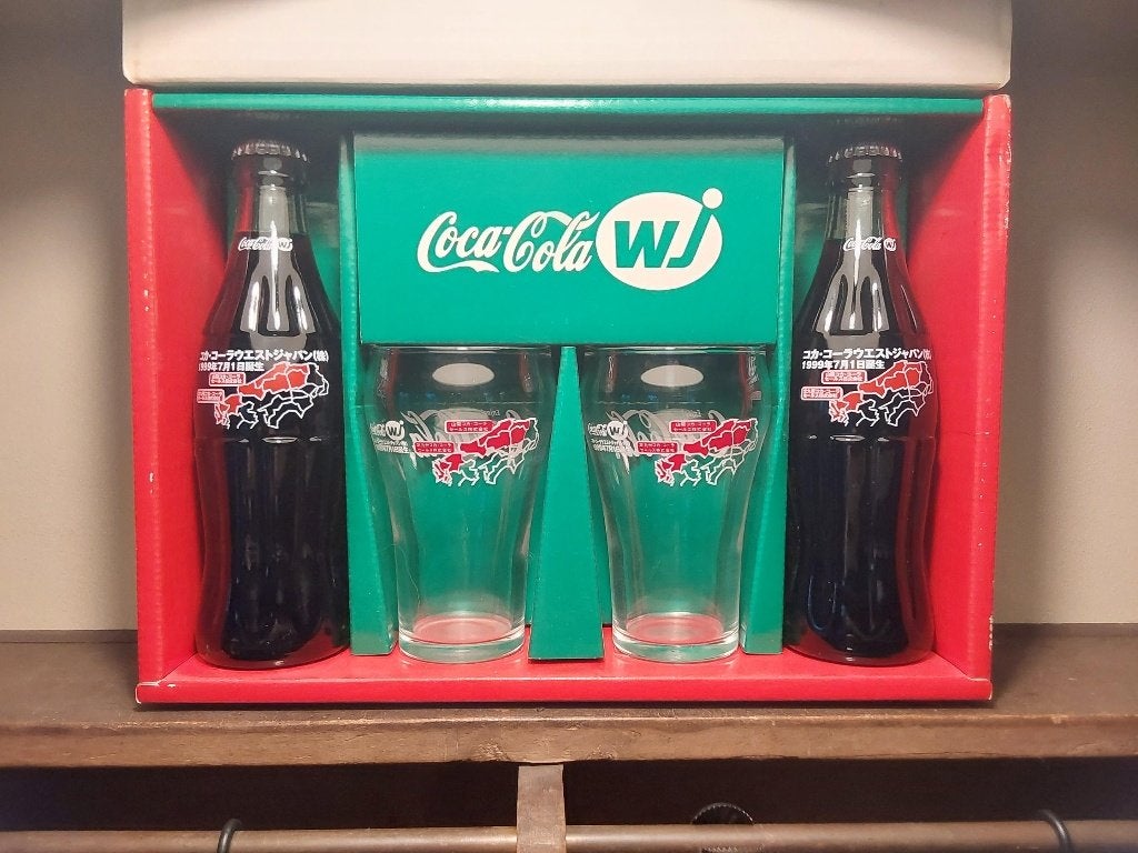 Coca Cola Limeted uitgave Set Japan Flessen met glazen, Verzamelen, Ophalen of Verzenden