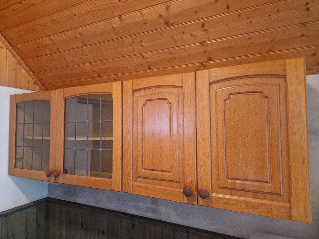 Twee eiken keukenkastjes., Ophalen, Gebruikt, 50 tot 100 cm, Minder dan 100 cm