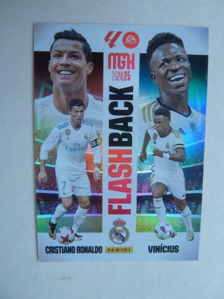 Panini  2024/2025 Flahs Back card Ronaldo en Vinicius, Ophalen of Verzenden, Zo goed als nieuw, Buitenlandse clubs, Overige typen