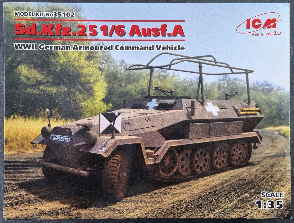 ICM 1:35 #35102 WWII Sd.Kfz.251/6 Ausf.A  Command Vehicle, Overige merken, 1:32 tot 1:50, Overige typen, Nieuw