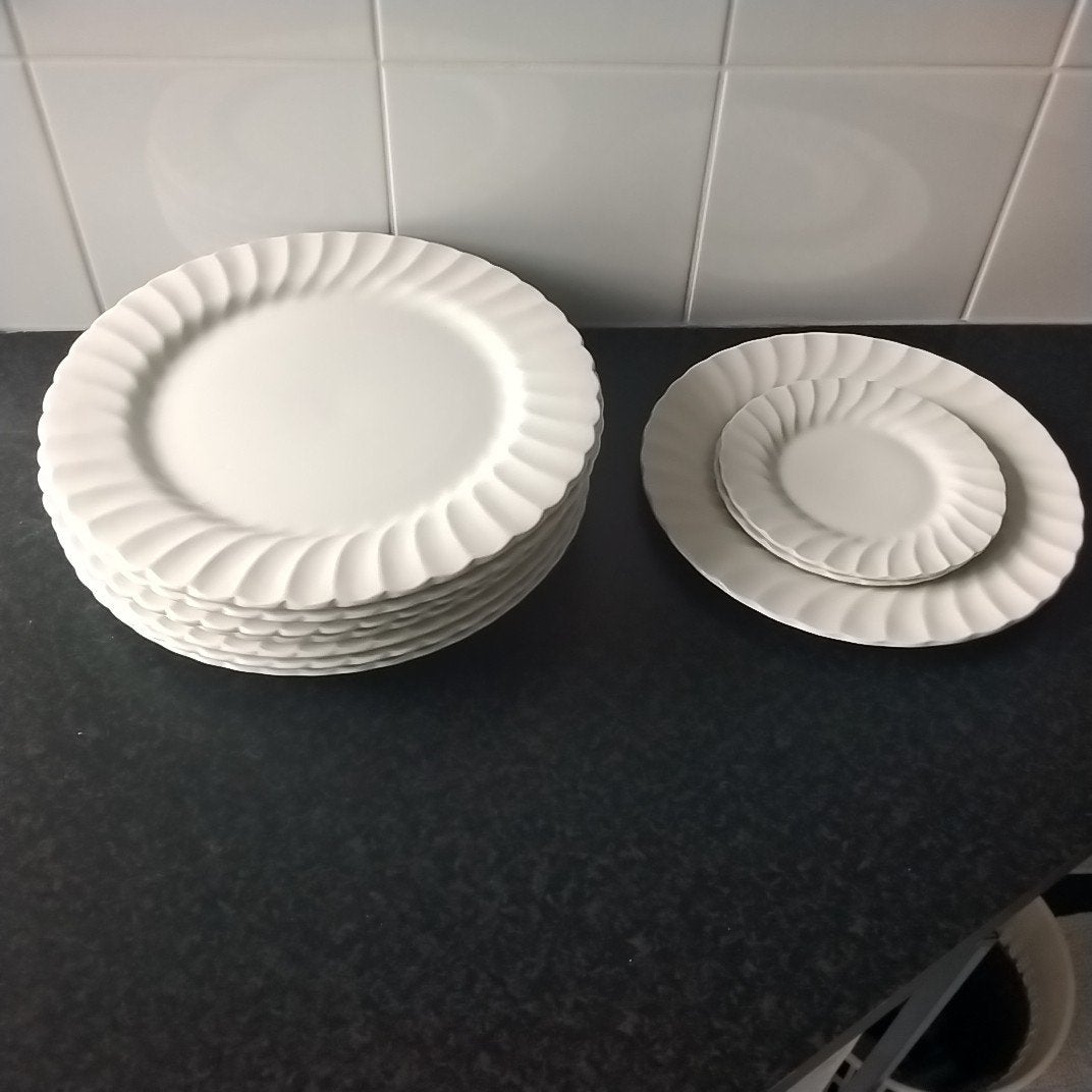 Myott maekin  borden, xxl xl en taartbordjes, Ophalen of Verzenden, Porselein, Overige stijlen, Bord(en)