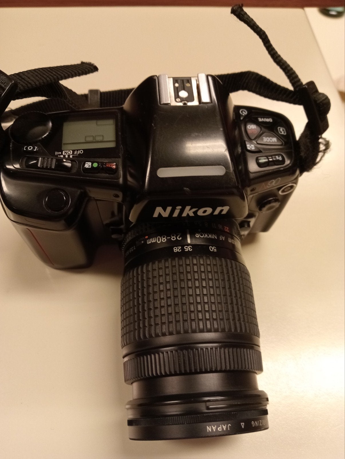 Nikon N90 spiegelreflexcamera met N90 Nikkor 28-80mm lens, Japan, Spiegelreflex, Ophalen of Verzenden, Zo goed als nieuw