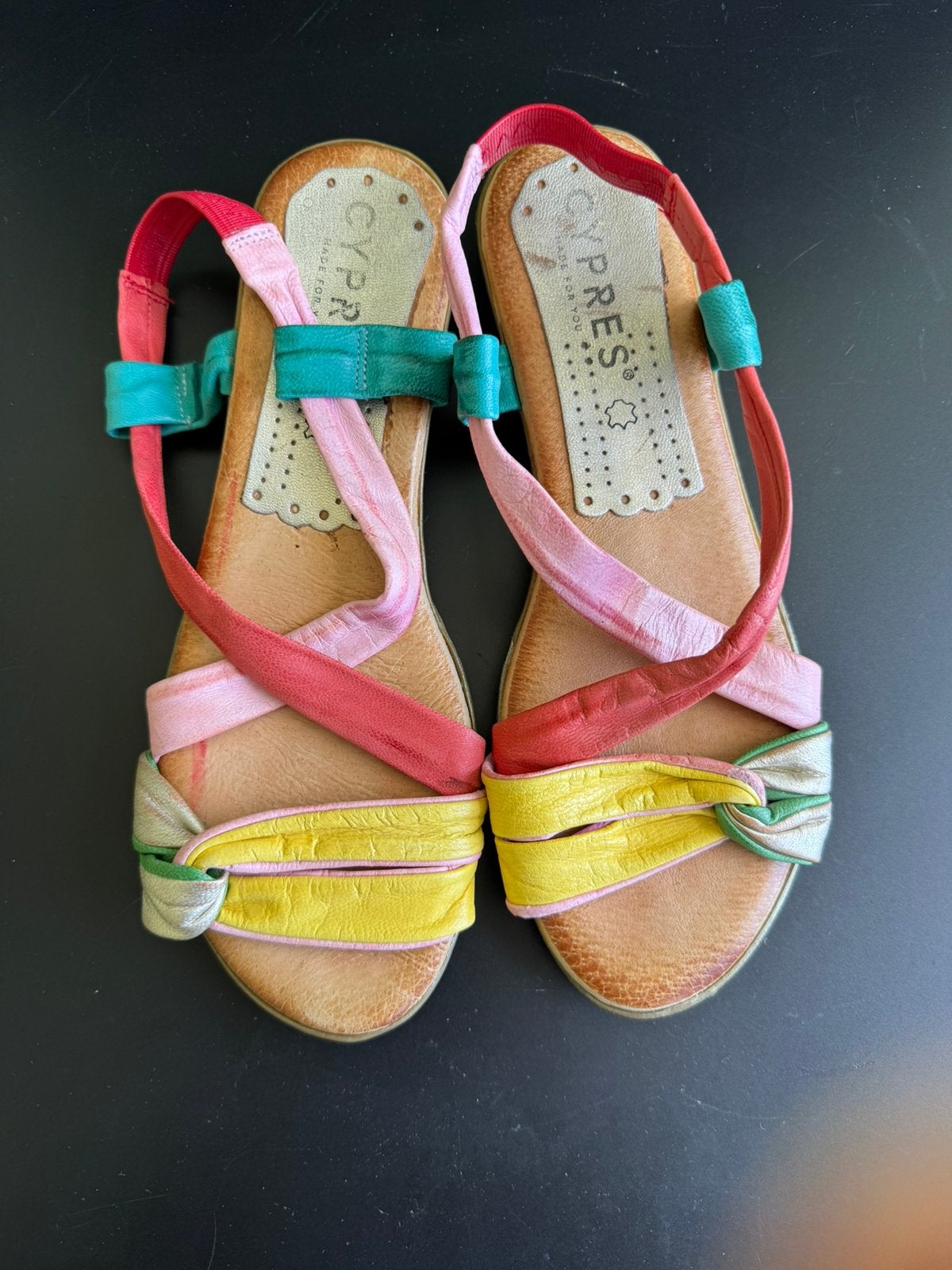 Cypres leren sandalen maat 38, Overige kleuren, Gedragen, Sandalen of Muiltjes, Ophalen of Verzenden